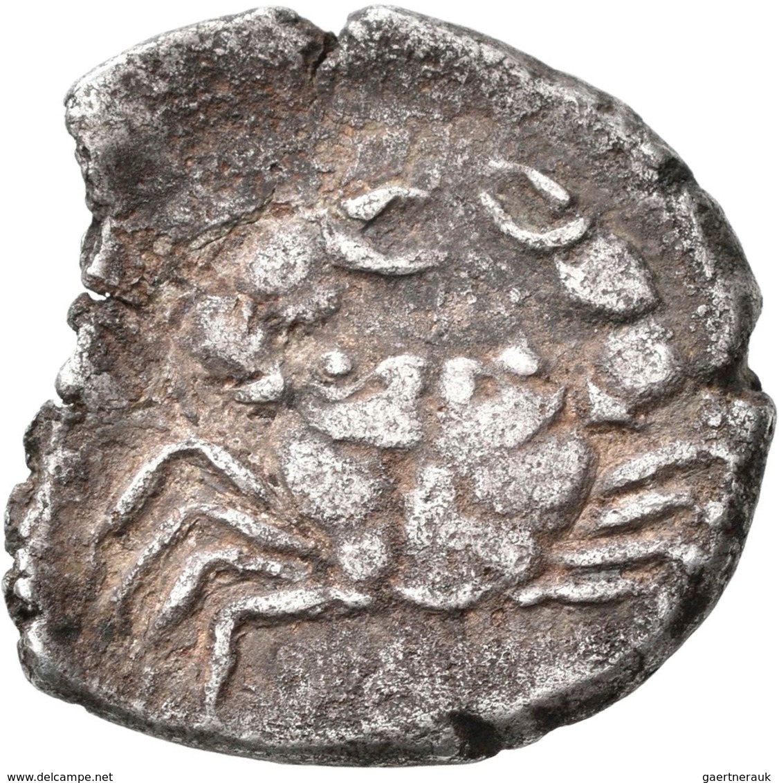 Sizilien - Städte: Akragas/Agrigento: AR-Stater, Ca. 510-472 V. Chr., 7,75 G, Randausbruch, Schön. - Greche