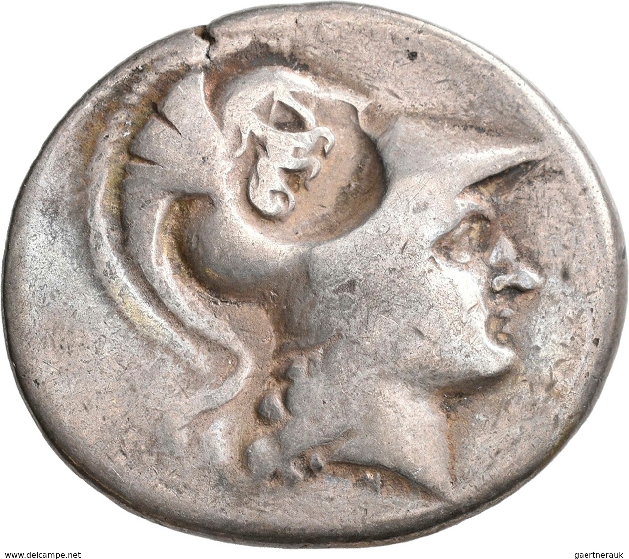 Pamphylien: SIDE: Tetradrachme, 2.-1. Jhd. V. Chr.; 16,23 G, Mit Gegenstempel Auf Avers. Athenakopf - Grecques