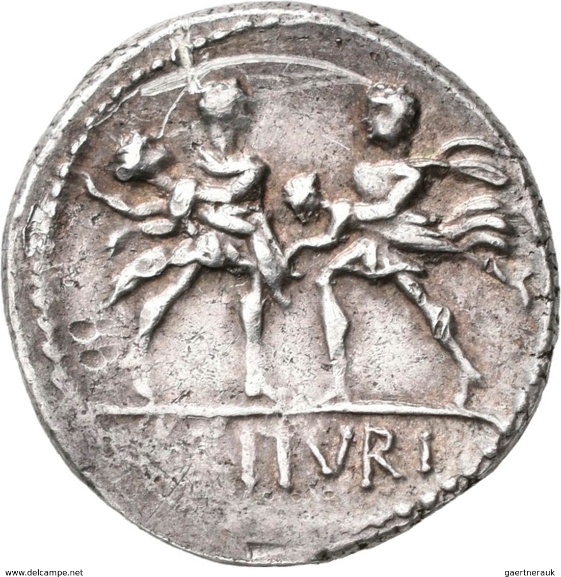 Lucius Titurius Sabinus (89 V.Chr.): AR-Denar, 89 V. Chr., Rom, L. Titurius Sabinus; Kopf Des Königs - Repubblica (-280 / -27)