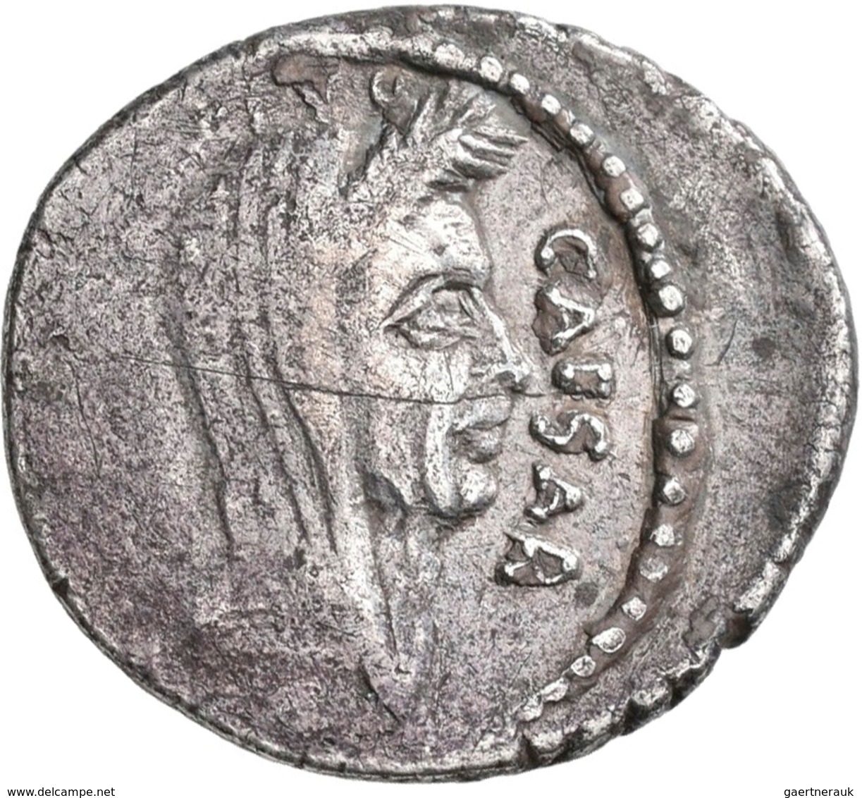 Gaius Iulius Caesar (46/45 V.Chr.): Gaius Julius Caesar Und P. Sepullius Macer: AR-Denar 44 V. Chr., - Altri & Non Classificati