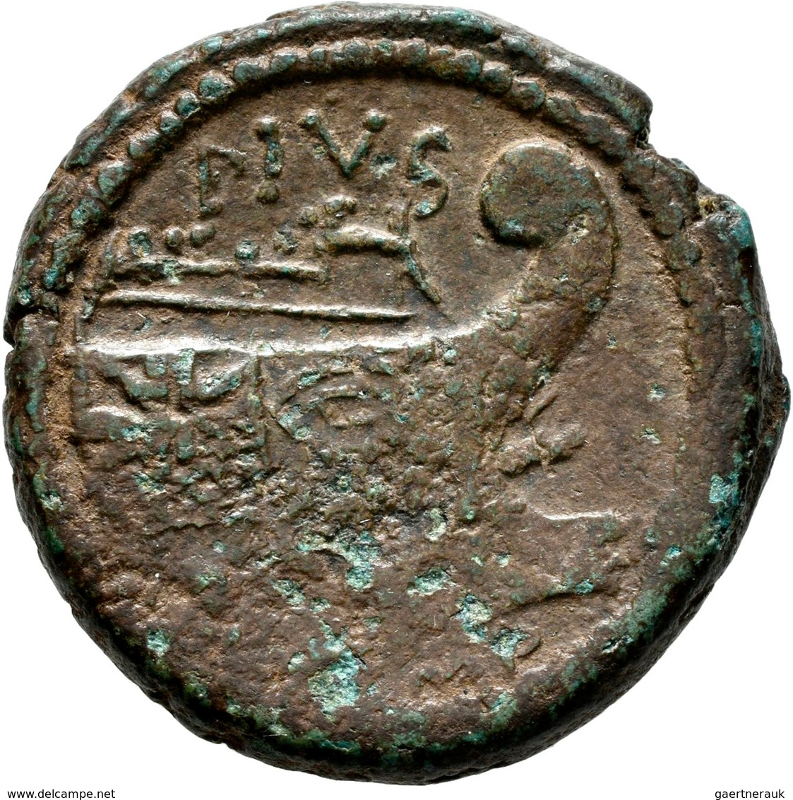 Pompeius Magnus Pius (45 V.Chr.): Æ As, Mzst. Sizilien Oder Spanien; 30,5 Mm, 23,62 G, Schön. - Republiek (280 BC Tot 27 BC)