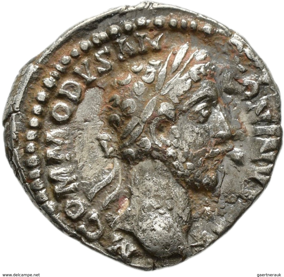 Commodus (166 - 177 - 180 - 192): Commodus 177-192: AR-Denar, 3,27 G, Schrötlingsfehler, Sehr Schön. - Die Antoninische Dynastie (96 / 192)