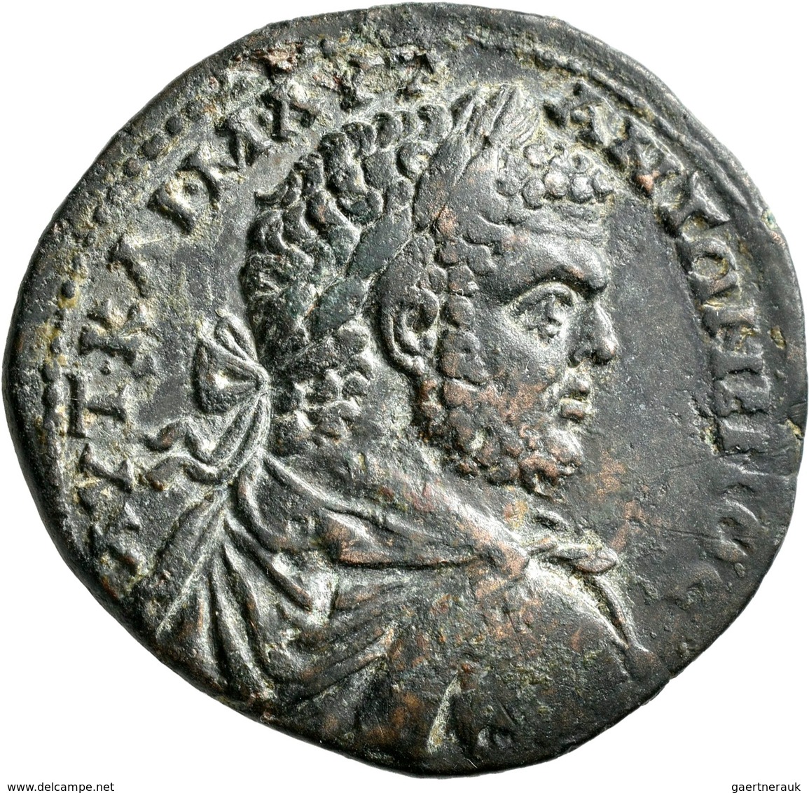 Caracalla (196 - 198 - 217): Amisos In Pontos, Æ Sesterz (sestertius). Geprägt 245 = 213/4 AD. Kopf - Die Severische Dynastie (193 / 235)