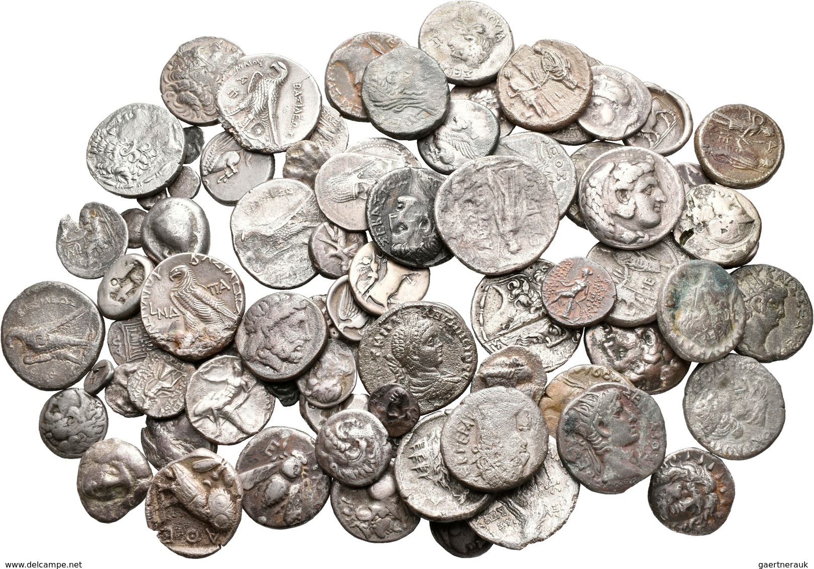 Antike: Griechische Münzen: Lot Von 77 Silbermünzen Des 5. Jahrhundert Vor Chr. Bis 2. Jahrhunddert - Autres & Non Classés