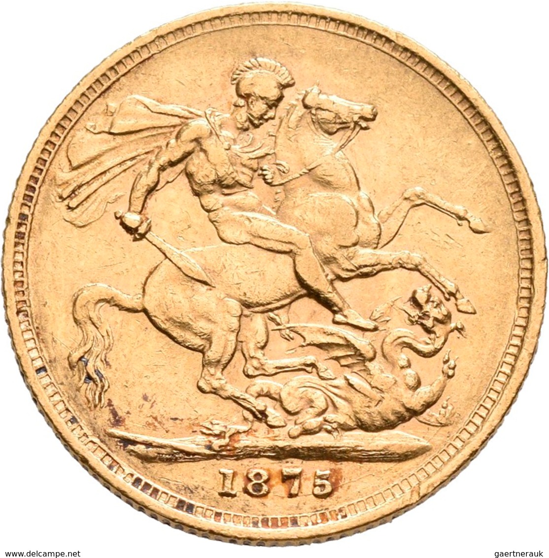 Australien - Anlagegold: Victoria 1837-1901: Sovereign 1875 M, Melbourne, KM# 7, Friedberg 16. 7,97 - Other & Unclassified