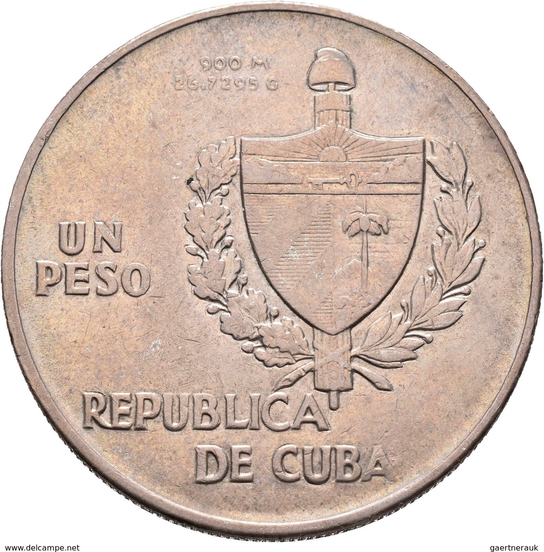 Kuba: Lot 4 Stück; Peso 1915, 1934, 1934, 1953, sehr schön-vorzüglich, vorzüglich, Stempelglanz.