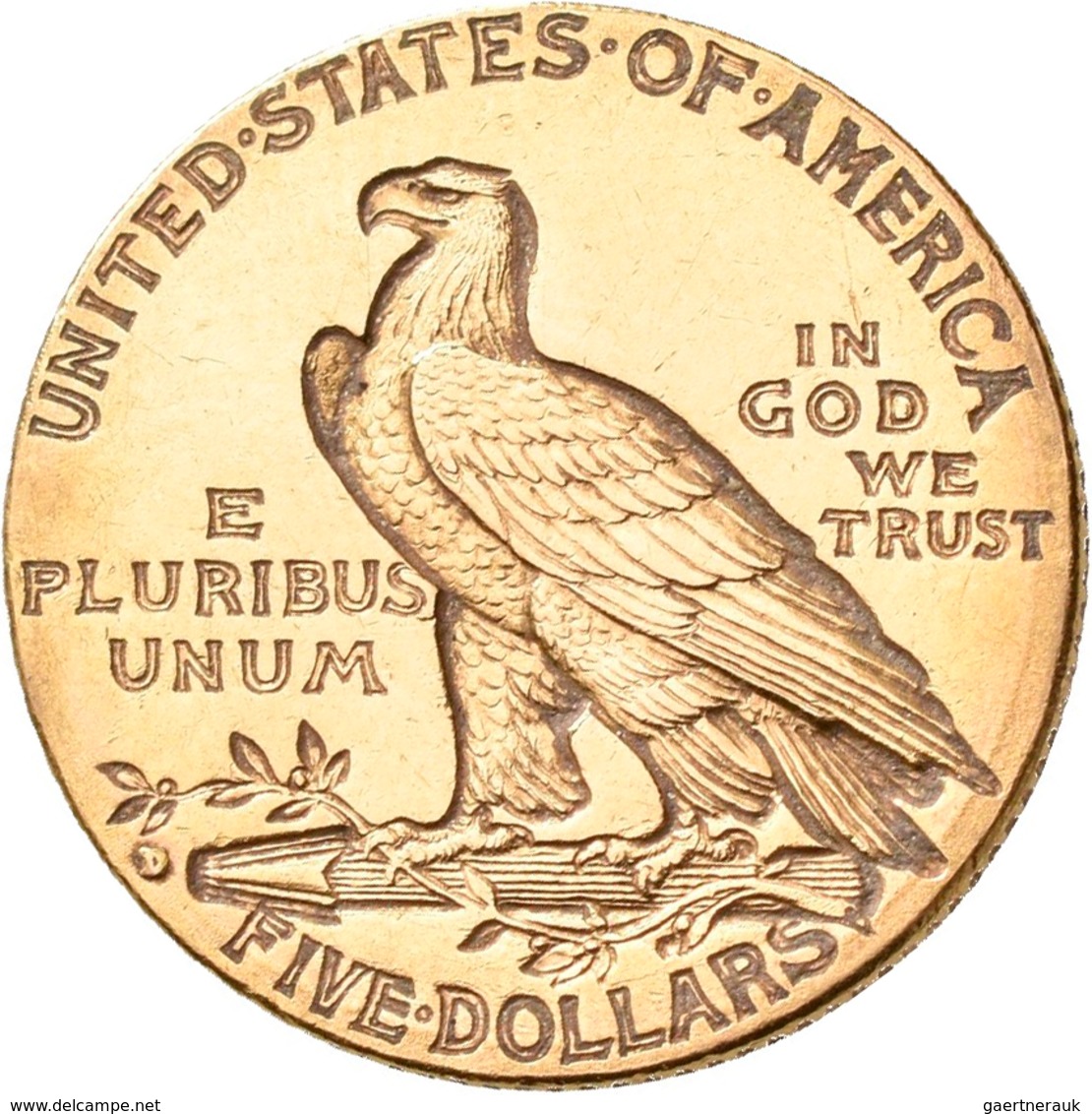 Vereinigte Staaten Von Amerika - Anlagegold: 5 Dollars 1909 D (Half Eagle - Indian Head), KM# 129, F - Autres & Non Classés