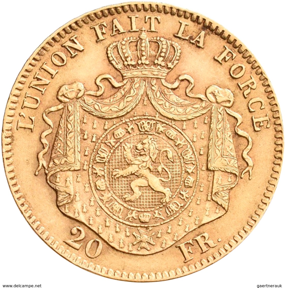 Belgien - Anlagegold: Leopold II. 1865-1909: 20 Francs 1869 LW (Pos. B), KM# 32, Friedberg 413. 6,44 - Otros & Sin Clasificación