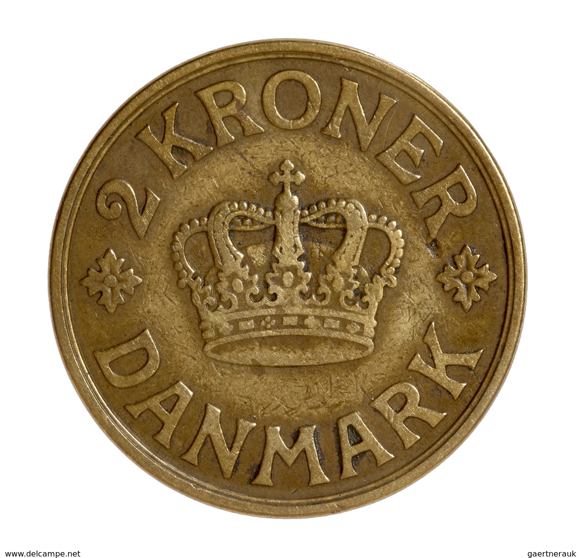 Dänemark: Christian X. 1912-1947: 2 Kronen 1924 HCN GJ. KM# 825.1, Seltener Jahrgang, Sehr Schön. - Dänemark