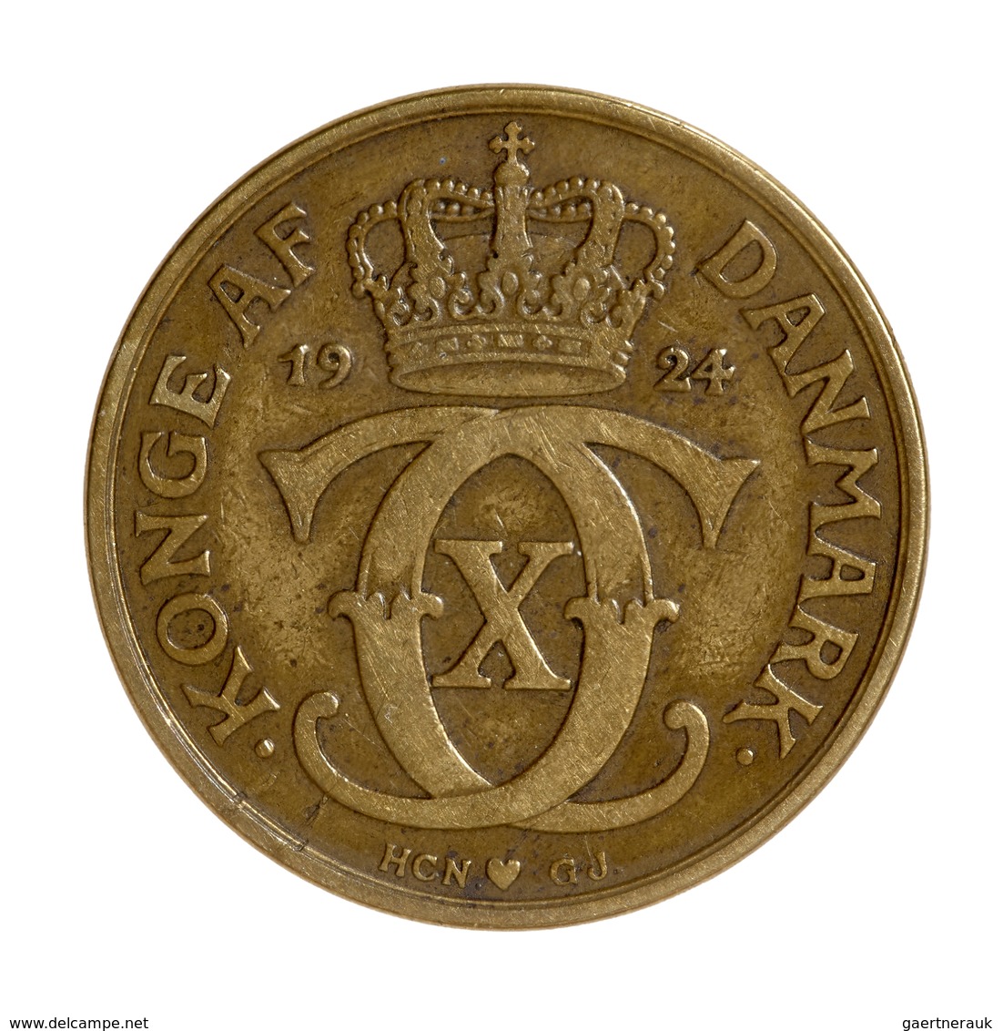 Dänemark: Christian X. 1912-1947: 2 Kronen 1924 HCN GJ. KM# 825.1, Seltener Jahrgang, Sehr Schön. - Dänemark