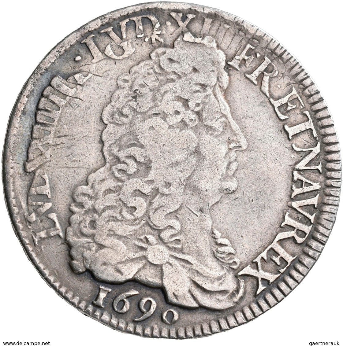 Frankreich: Louis XIV. 1643-1715: Ecu Aux Huit L 1690 A, Paris. Überprägt Auf Ecu 1649. Davenport 38 - Altri & Non Classificati