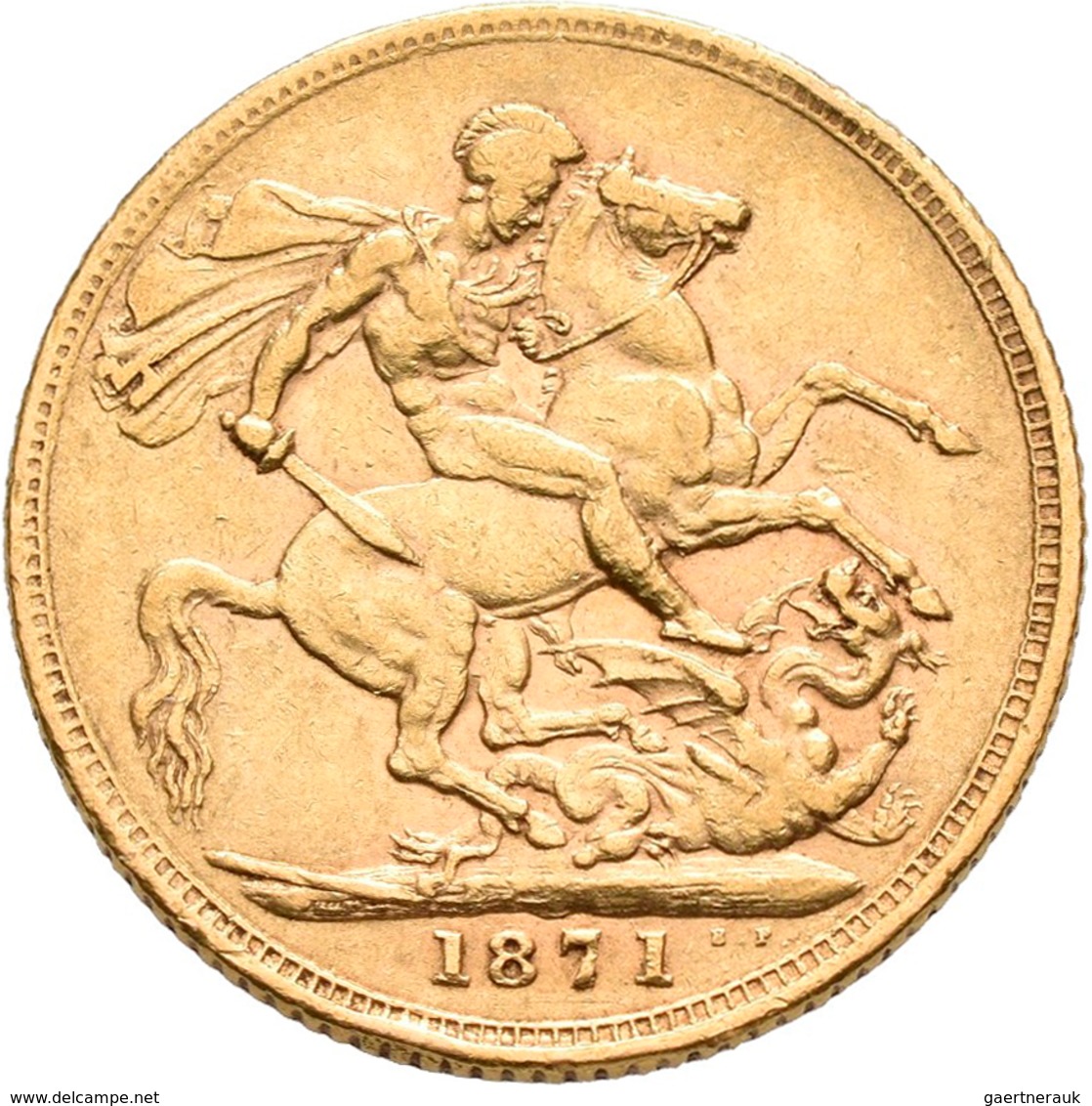 Großbritannien - Anlagegold: Victoria 1837-1901: Sovereign 1871, KM# 752, Friedberg 388. 7,93 G, 917 - Other & Unclassified