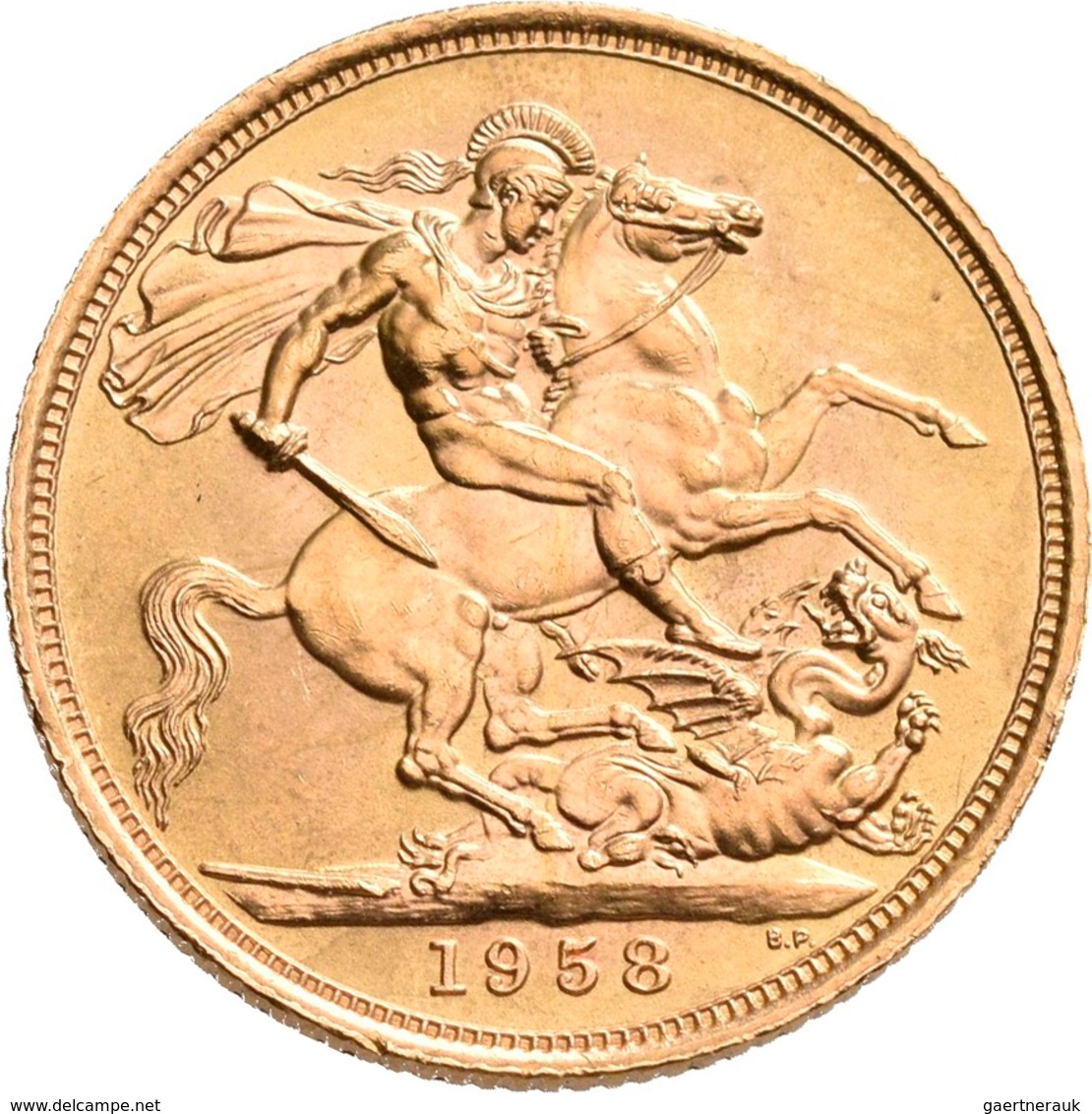 Großbritannien - Anlagegold: Elizabeth II. 1952-,: Lot 5 X 1 Sovereign 1958, KM# 908. Gewicht Je 8,0 - Andere & Zonder Classificatie