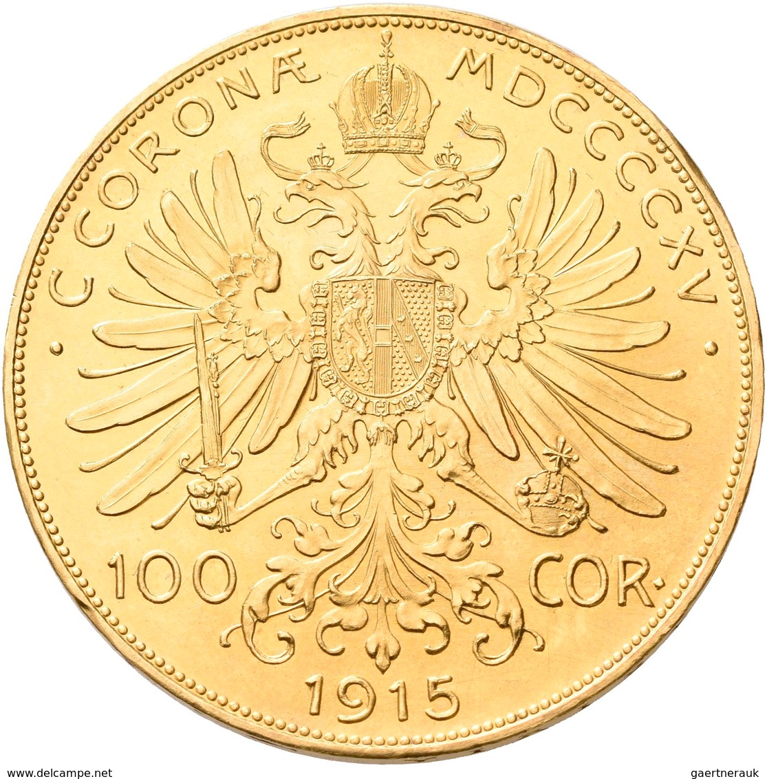 Österreich - Anlagegold: Franz Joseph I. 1848-1916: 100 Kronen 1915 (NP), KM# 2819, Friedberg 507R, - Austria