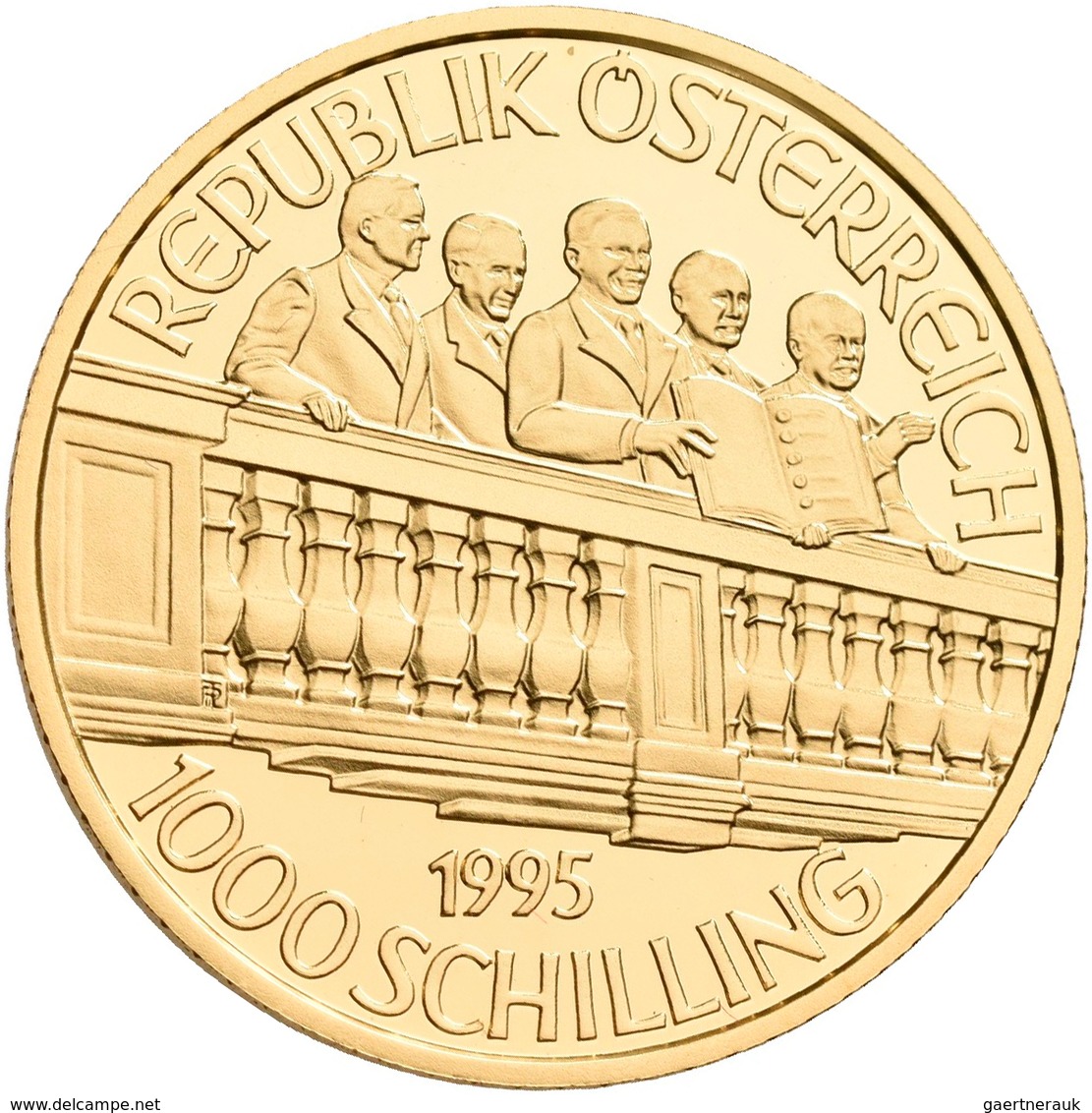Österreich - Anlagegold: 2. Republik Ab 1945: Serie 1000 Jahre Österreich - Millennium: 1000 Schilli - Austria
