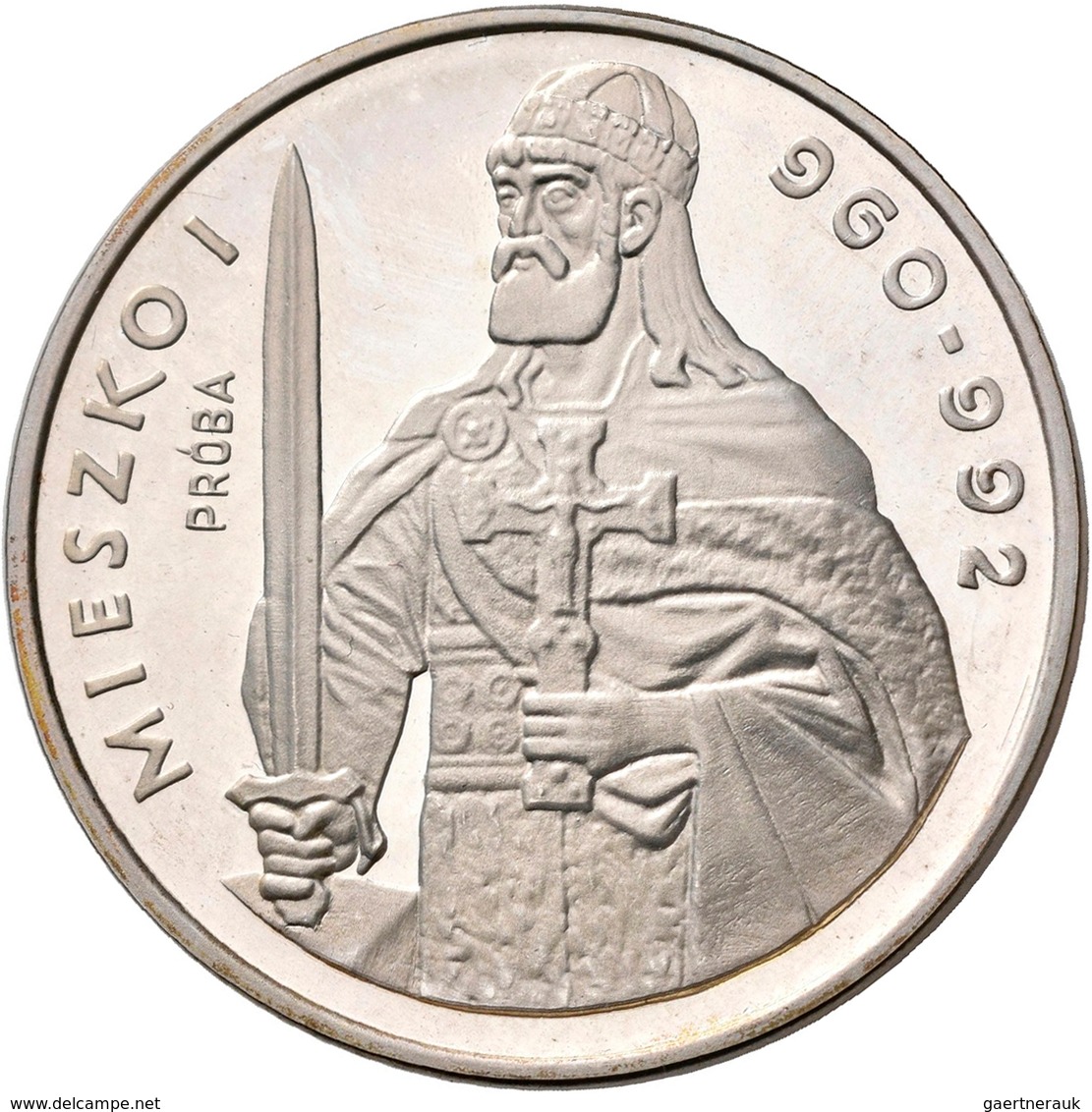 Polen: Lot 2 Münzen: 200 Zlotych 1979 Herzog Mieszko I. 960-992. Als Normalprägung KM# Y 101, Fische - Polen