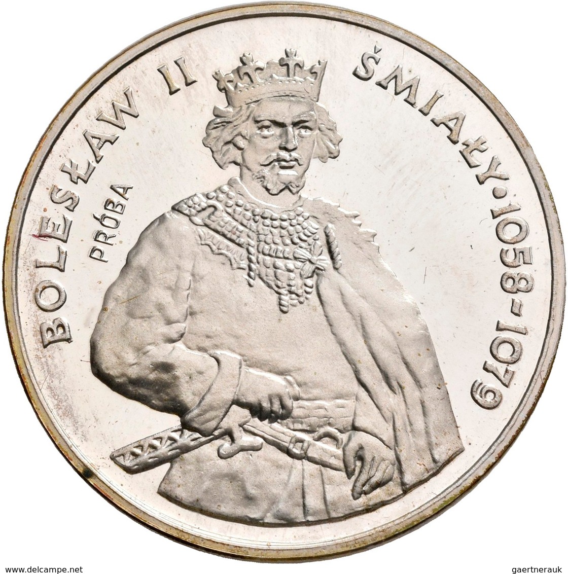 Polen: Lot 2 Münzen: 200 Zlotych 1981 König Boleslaw II. Smialy 1058-1079. Als Normalprägung KM# Y 1 - Polonia
