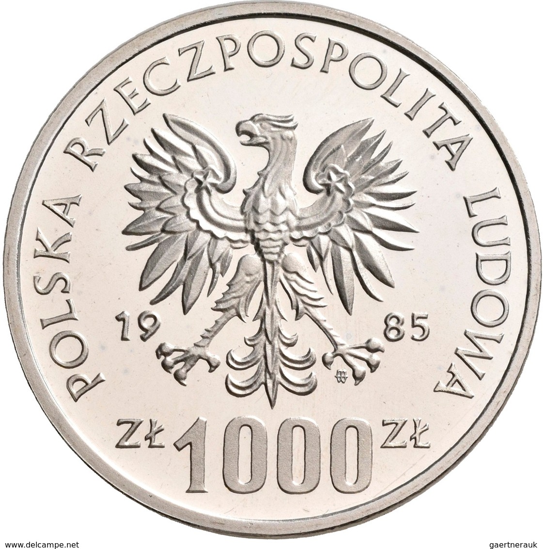 Polen: Lot 6 Münzen: 1.000 Zlotych PROBA 1984-1987: Wincenty Witos, KM# PR 505; Pomnik Szpital, KM#