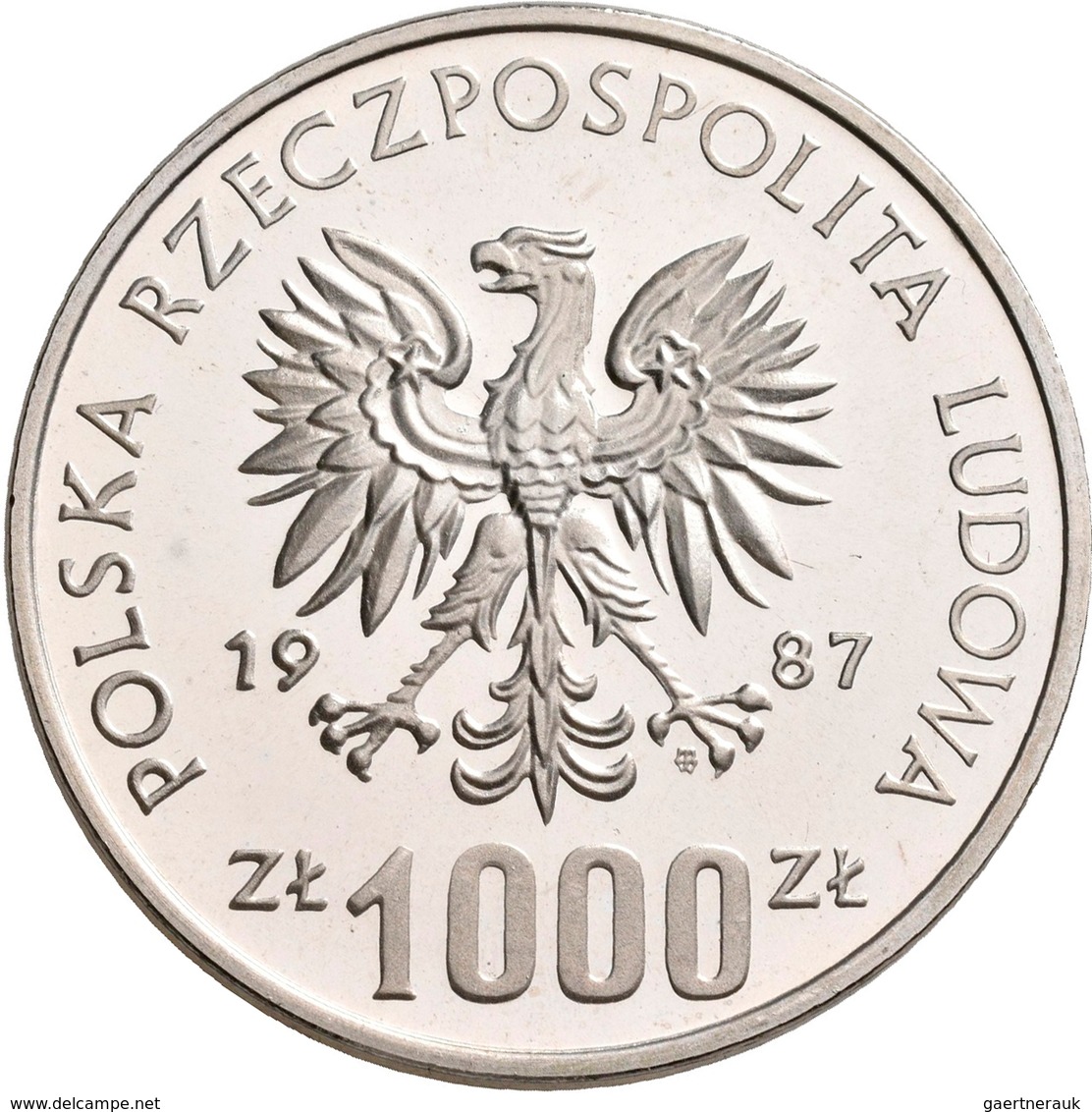 Polen: Lot 6 Münzen: 1.000 Zlotych PROBA 1984-1987: Wincenty Witos, KM# PR 505; Pomnik Szpital, KM#