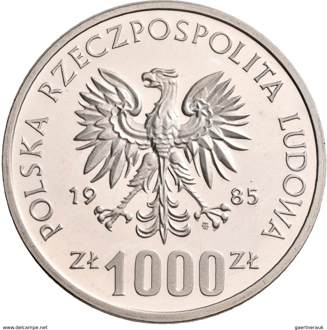 Polen: Lot 2 Münzen: 500 Zlotych 1985 Przemyslaw II. 1295-1296, KM# Y 156, Fischer K 044; Dazu 1000 - Polonia