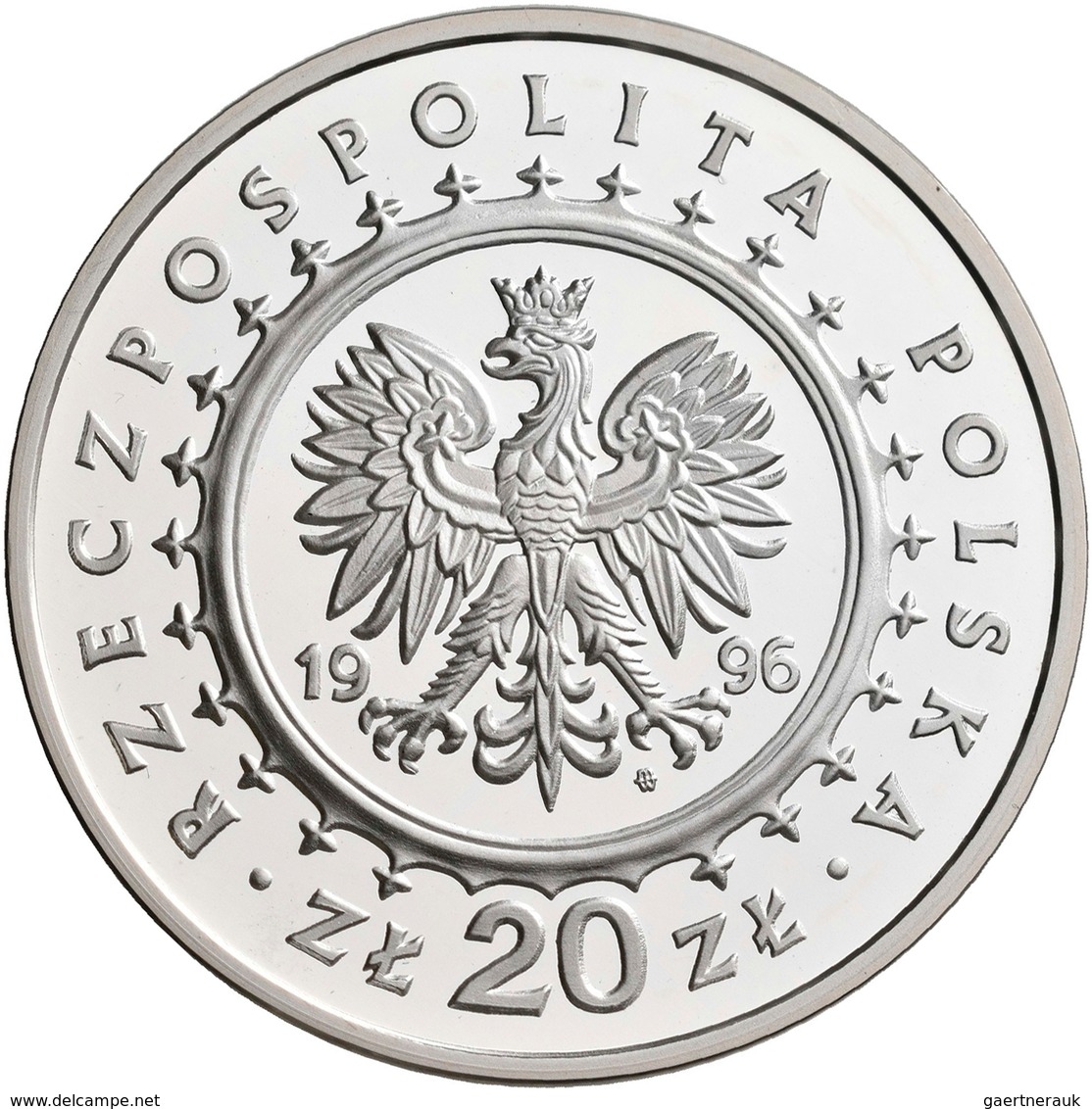 Polen: Lot 2 Münzen: 20 Zlotych 1996, Warsaw - Capital City, IV Wieki Stolecznosci Warszawy, KM# Y 3 - Poland