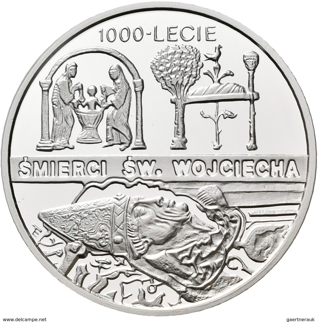 Polen: Lot 2 Münzen: 10 Zlotych 1997, St. Adalbert, 1000 Lecie Smierci Sw. Wojciecha, KM# Y 321, Fis - Polonia