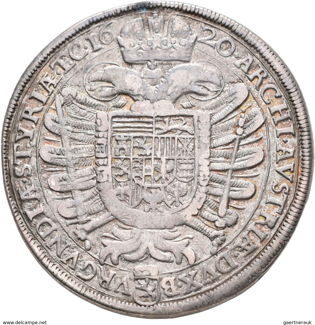 Haus Habsburg: Ferdinand II. 1619-1637: Reichstaler 1620, Graz; 28,15 G. Davenport 3099; Herinek 411 - Otros – Europa