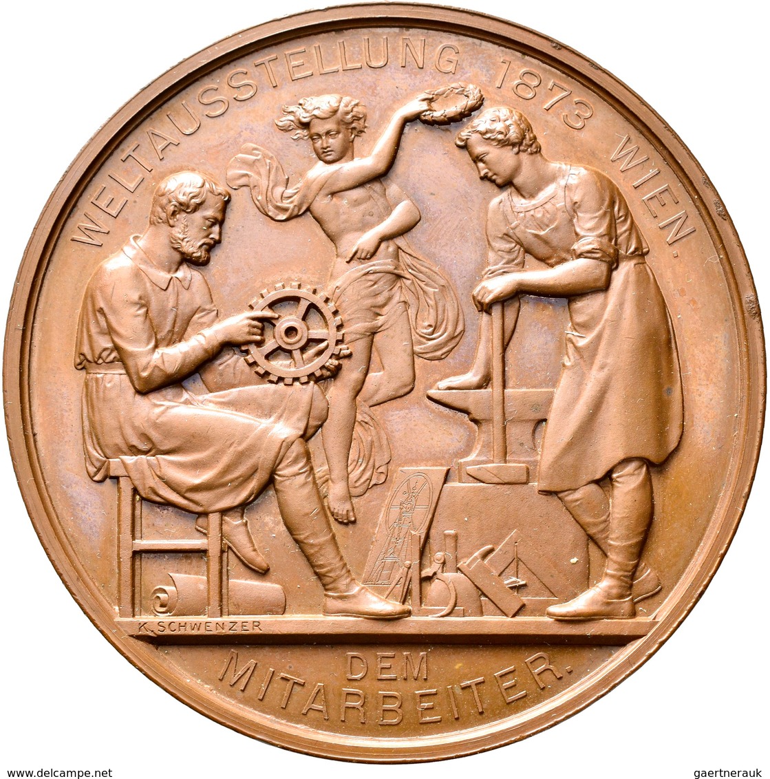 Haus Habsburg: Franz Joseph I. 1848-1916: Set Von 5 Bronzenen Prämienmedaillen "Weltausstellung 1873 - Autres – Europe