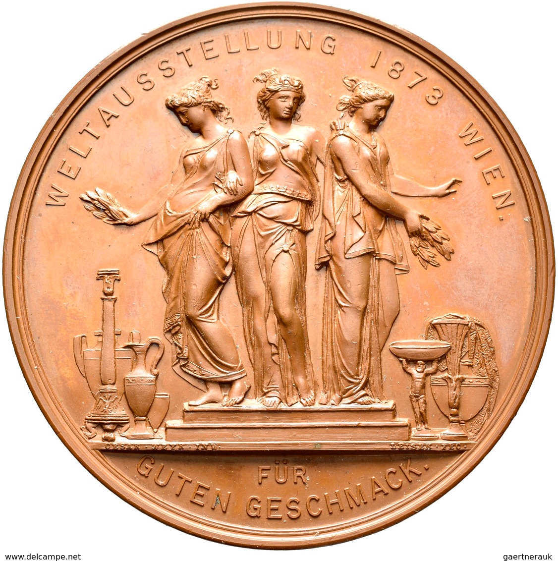Haus Habsburg: Franz Joseph I. 1848-1916: Set Von 5 Bronzenen Prämienmedaillen "Weltausstellung 1873 - Autres – Europe