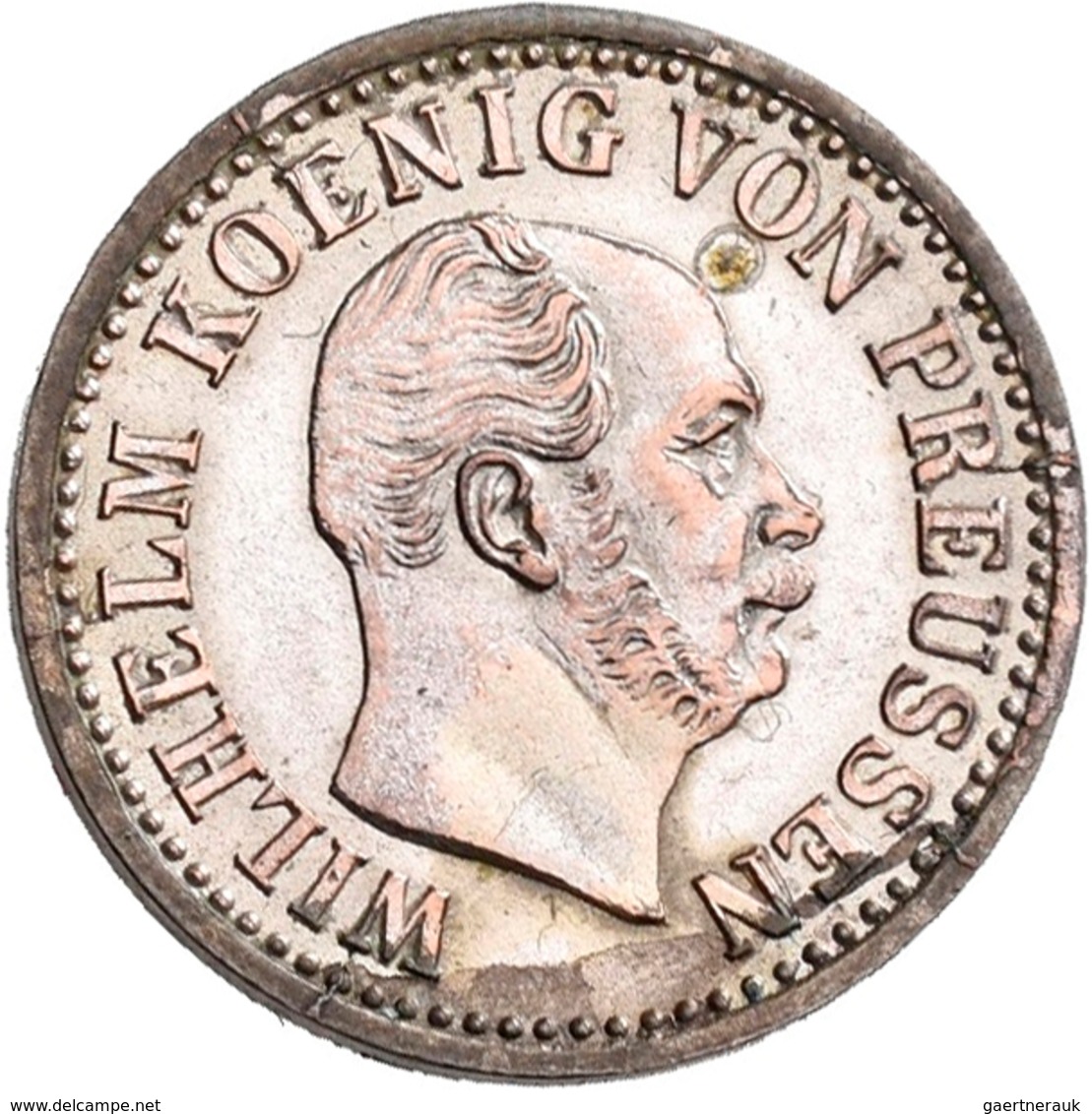 Preußen: Wilhelm I. 1861-1888: ½ Silbergroschen 1872 A. AKS 104, Jaeger 88, Schrötlingsfehler, Vorzü - Altri & Non Classificati