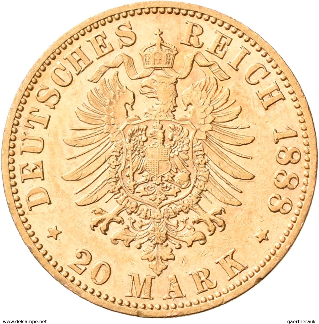 Preußen: Friedrich III. 1888: 20 Mark 1888 A, Jaeger 248. 7,96 G, 900/1000 Gold. Kratzer, Sehr Schön - Monete D'oro