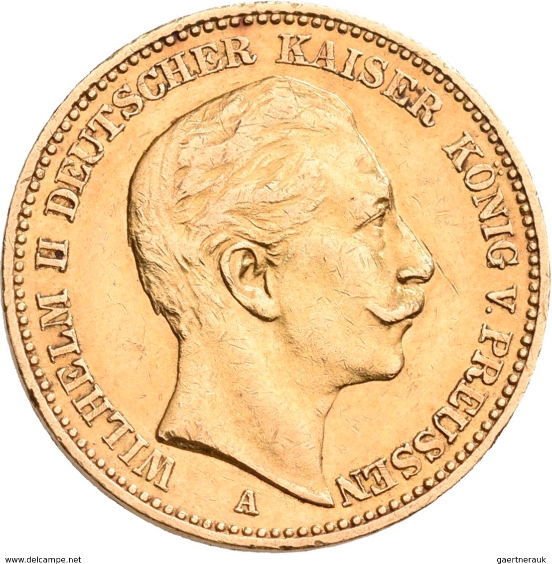 Preußen: Wilhelm II. 1888-1918: Lot 16 Goldmünzen Zu 20 Mark Aus Den Jahren 1894 - 1911. Jaeger 252. - Monedas En Oro