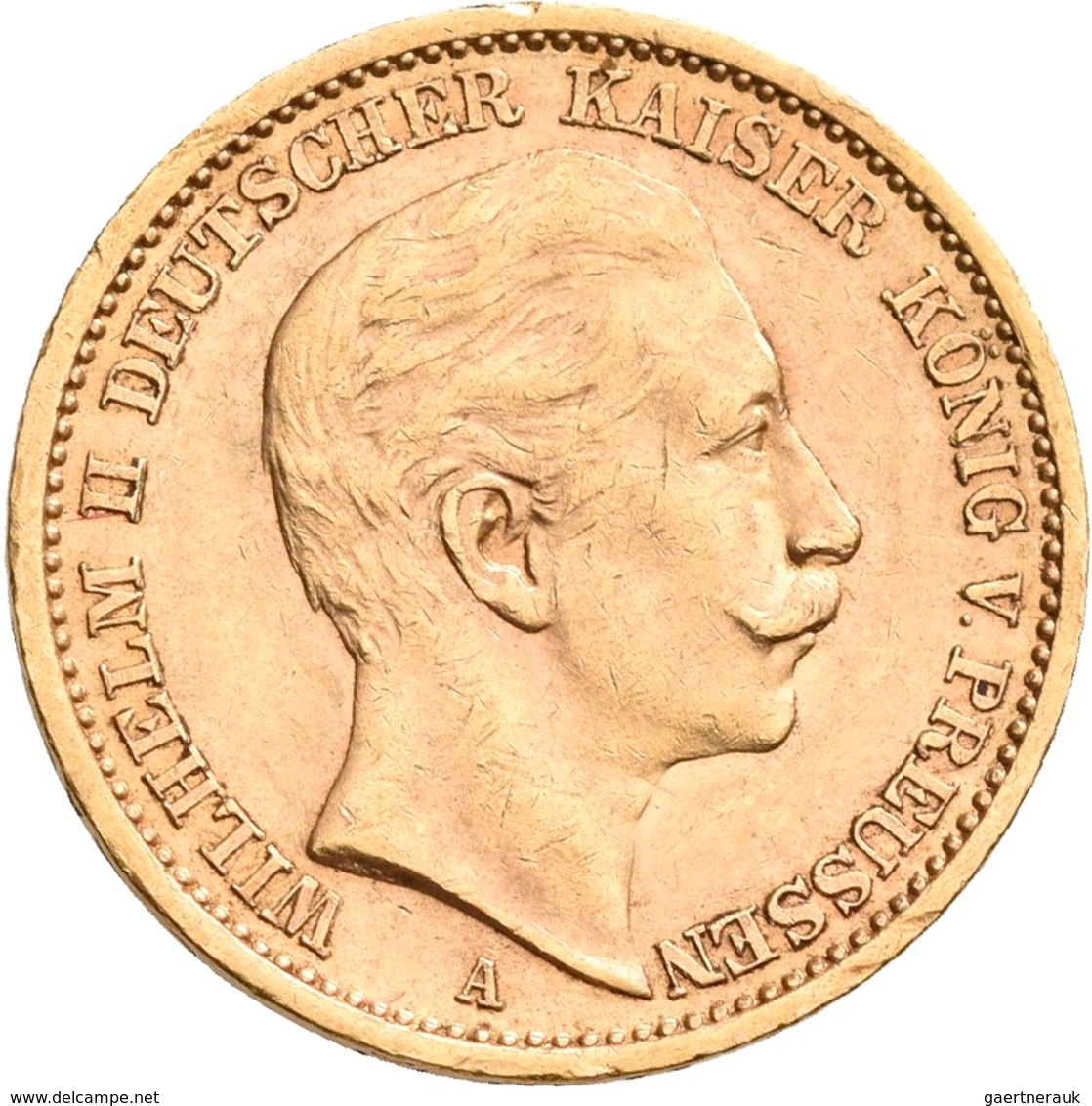 Preußen: Wilhelm II. 1888-1918: Lot 16 Goldmünzen Zu 20 Mark Aus Den Jahren 1894 - 1911. Jaeger 252. - Monedas En Oro