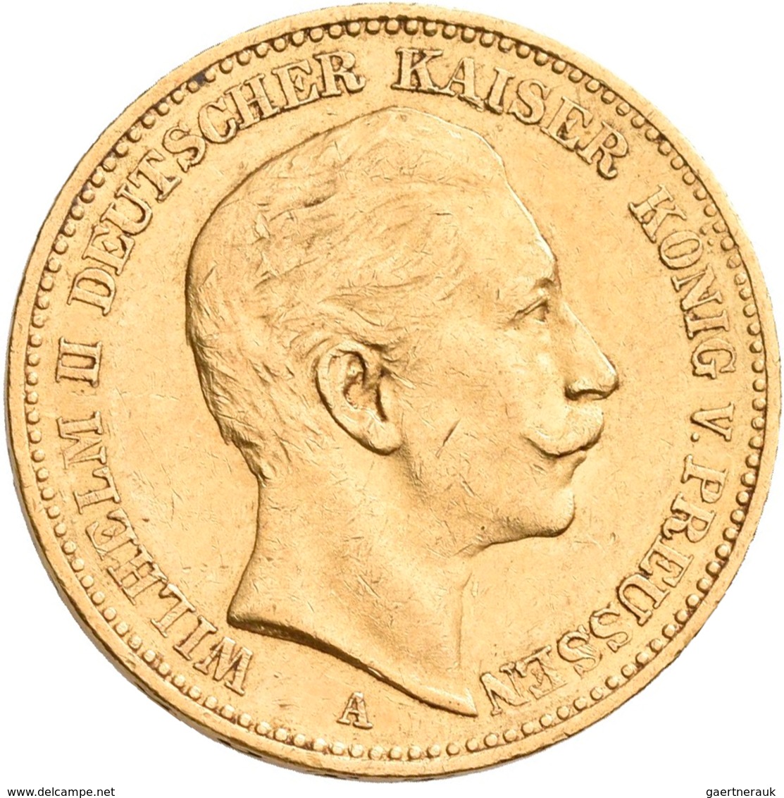 Preußen: Wilhelm II. 1888-1918: Lot 16 Goldmünzen zu 20 Mark aus den Jahren 1894 - 1911. Jaeger 252.