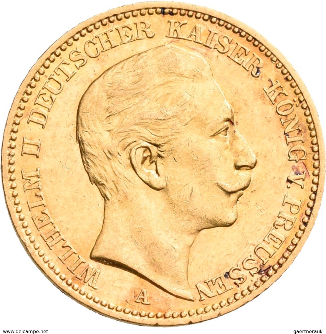 Preußen: Wilhelm II. 1888-1918: Lot 16 Goldmünzen zu 20 Mark aus den Jahren 1894 - 1911. Jaeger 252.