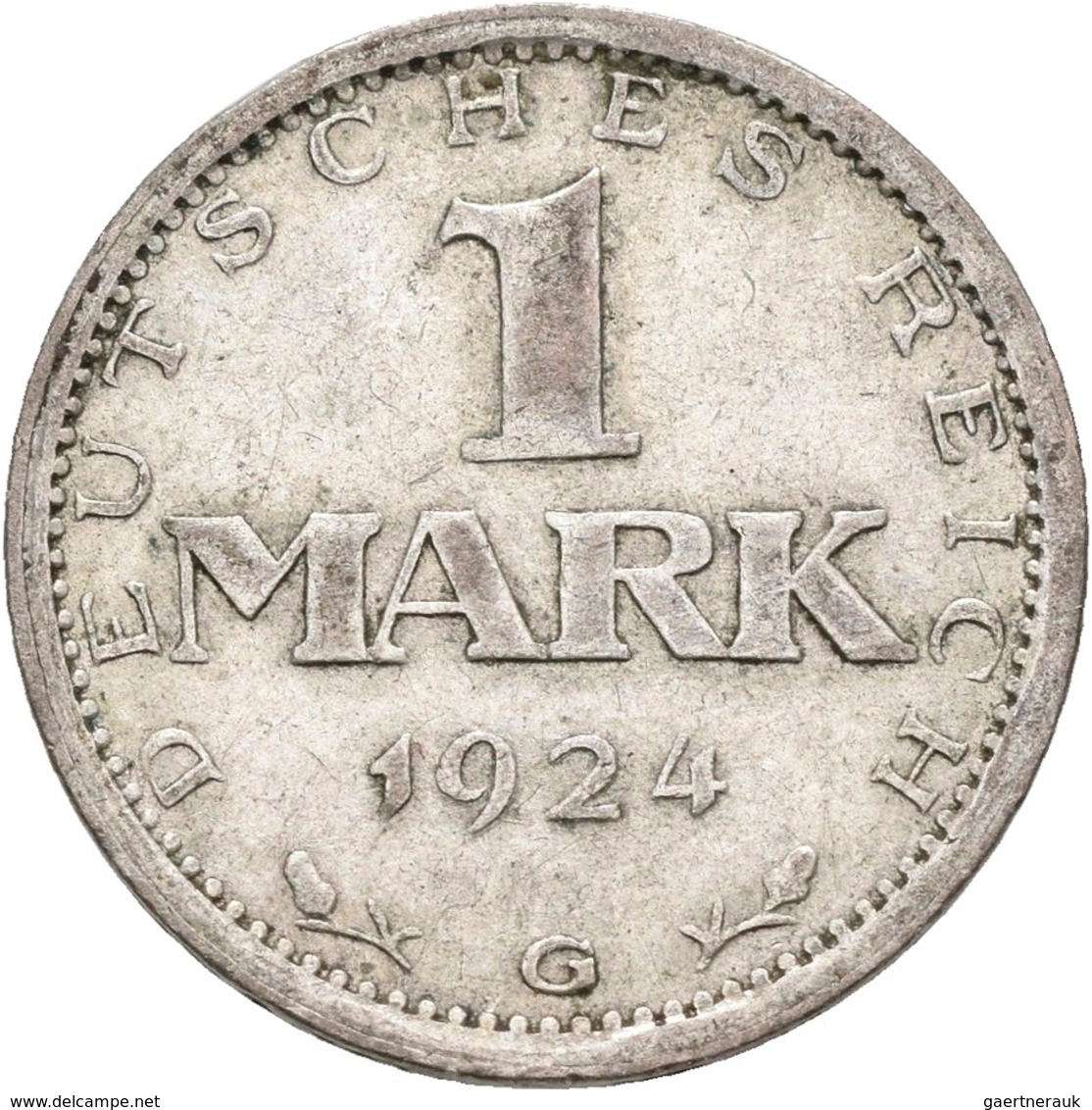 Weimarer Republik: Lot 2 Münzen: 1 Mark 1924 G, Jaeger 311; 3 Mark 1924 D, Jaeger 312, Beide Sehr Sc - Andere & Zonder Classificatie