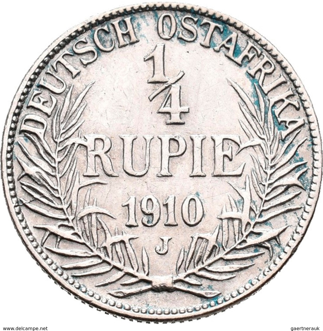 Deutsch-Ostafrika: Wilhelm II. 1888-1918: 1 Rupie 1904 A, Jaeger 722. Dazu Noch ½ Rupie 1910 J, Jaeg - Afrique Orientale Allemande