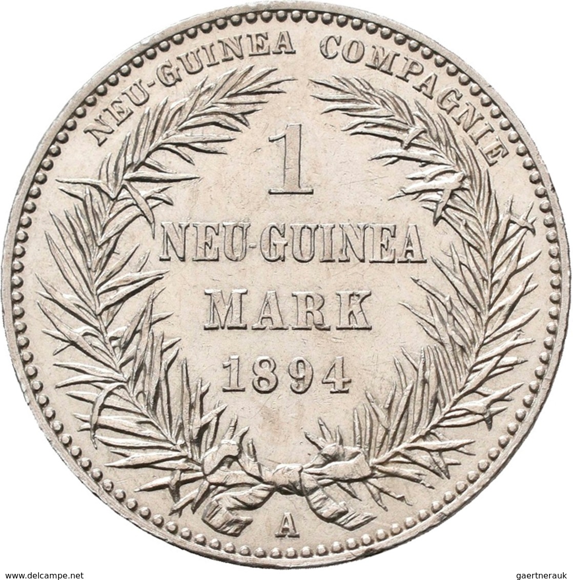 Deutsch-Neuguinea: 1 Neu-Guinea Mark 1894 A, Paradiesvogel, Jaeger 705, Feine Kratzer, Sehr Schön - - Deutsch-Neuguinea