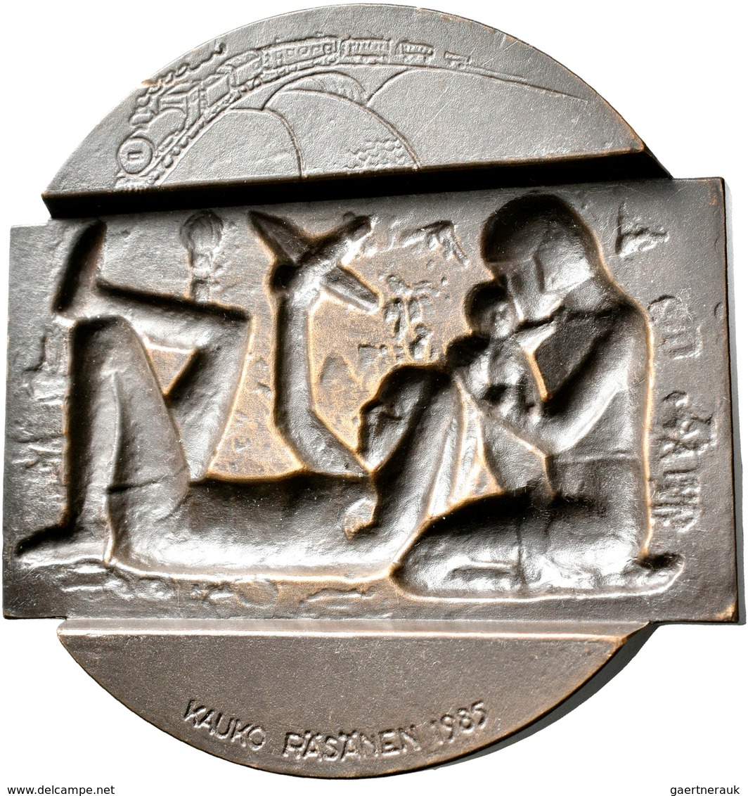 Medaillen Alle Welt: Finnland: 3-teilige Bronzemedaille 1985 Von Kauko Räsänen, Auf Das Finnische Un - Non Classificati