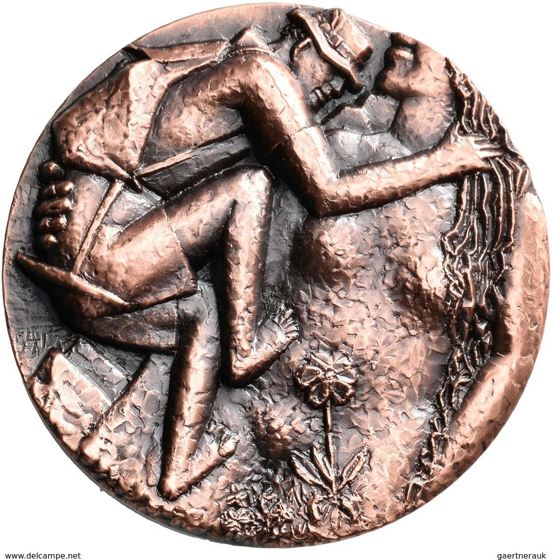Medaillen Alle Welt: Finnland: Zweiteilige Bronzemedaille 1990 Von Kauko Räsänen, Auf Den 60. Geburt - Sin Clasificación