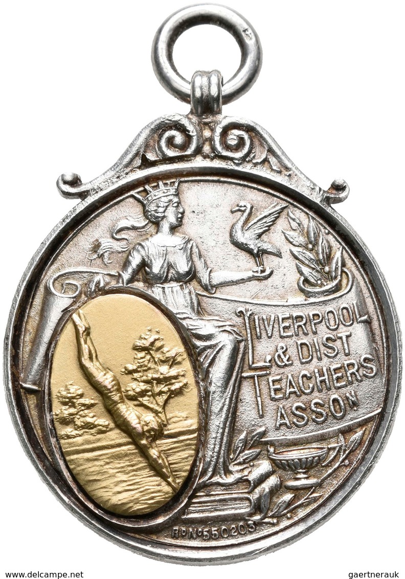 Medaillen Alle Welt: Großbritannien: Silbermedaille (Gravur 1921), Preismedaille, London Vs. Liverpo - Sin Clasificación
