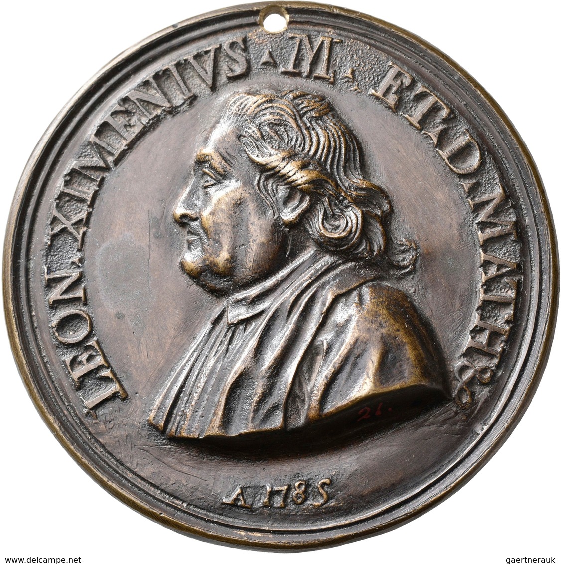 Medaillen Alle Welt: Italien-Florenz: Bronzegussmedaille 1785 Von L.M. Weber, Auf Leonardo Ximenes ( - Non Classés