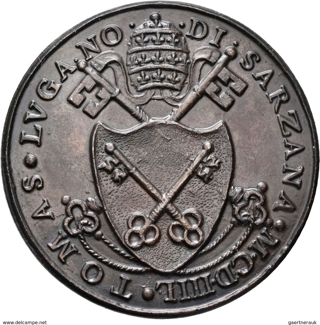 Medaillen Alle Welt: Italien-Kirchenstaat, Nikolaus V. 1447-1455: Bronzemedaille O. J. (1447), Auf S - Non Classés