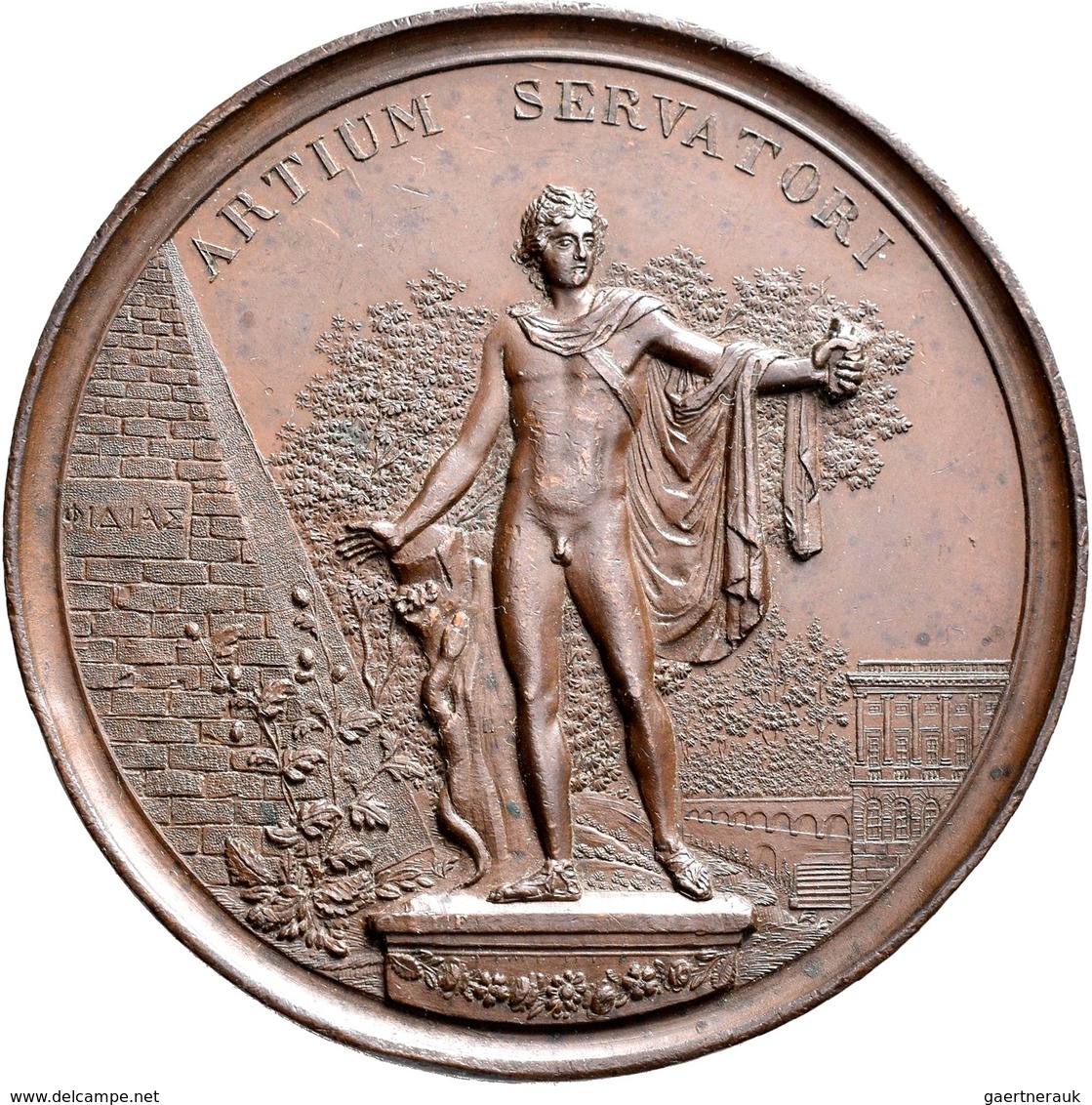 Medaillen Alle Welt: Schweiz/Genf: Bronzene Prämienmedaille 1822 Von L. Fournier, 59,5 Mm, 98,35 G, - Non Classés