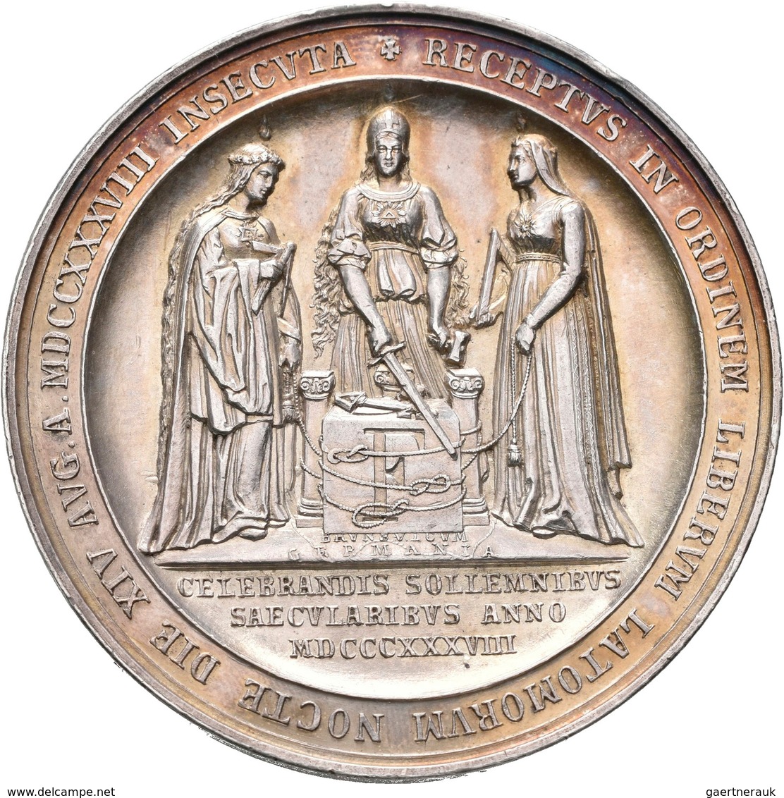 Medaillen Deutschland: Brandenburg-Preußen, Friedrich Wilhelm III. 1797-1840: Silbermedaille 1838, V - Autres & Non Classés