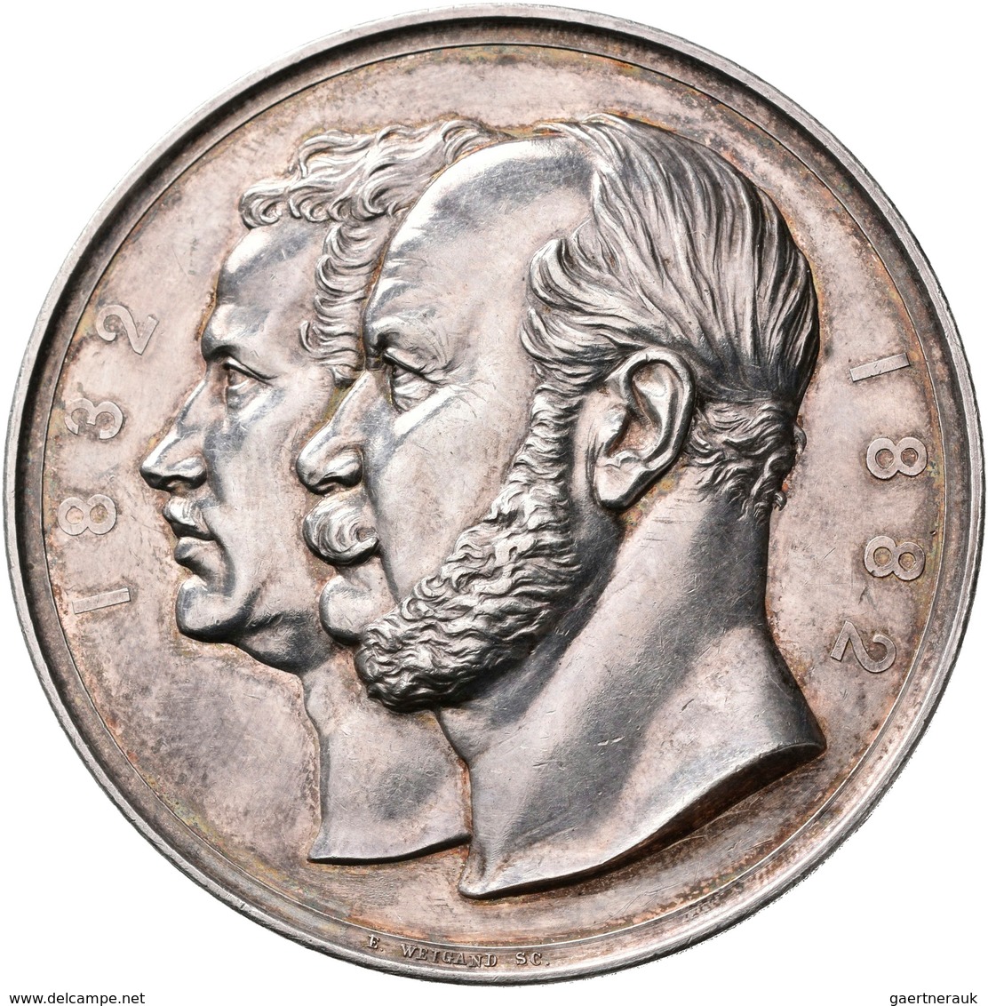 Medaillen Deutschland: Brandenburg-Preußen, Wilhelm I. 1861-1888. Silbermedaille 1882 Von Weigand/Ku - Otros & Sin Clasificación