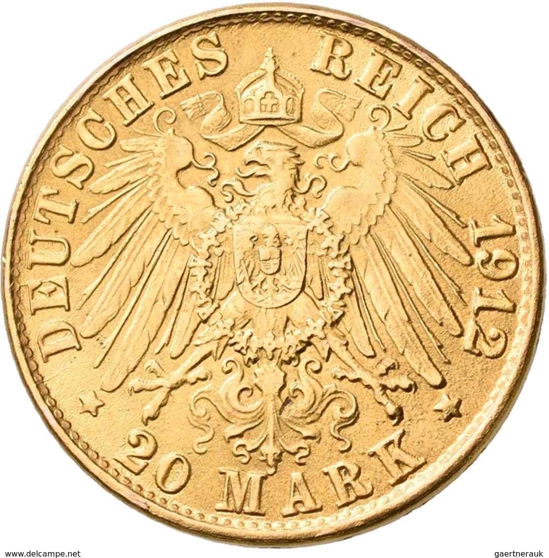 Medaillen Deutschland: Hamburg: 20 Mark 1912 J, Gold-vermutlich 900/1000, 7,98 G. Bei Dieser Münze H - Other & Unclassified