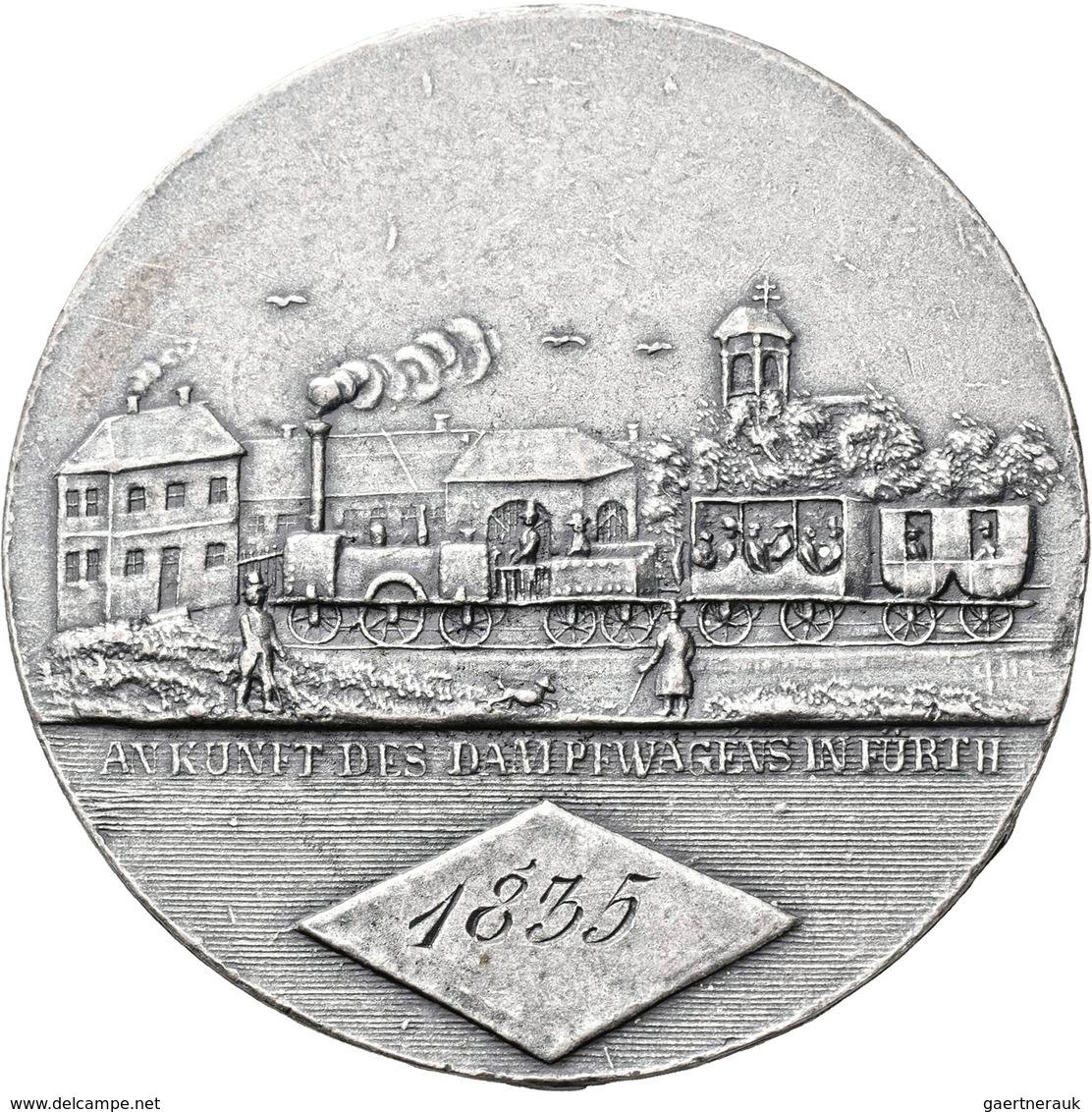 Medaillen Deutschland: Nürnberg: Einseitige Zinngussmedaille 1835 Von J.G. Loeffler D.J., Auf Die Er - Otros & Sin Clasificación