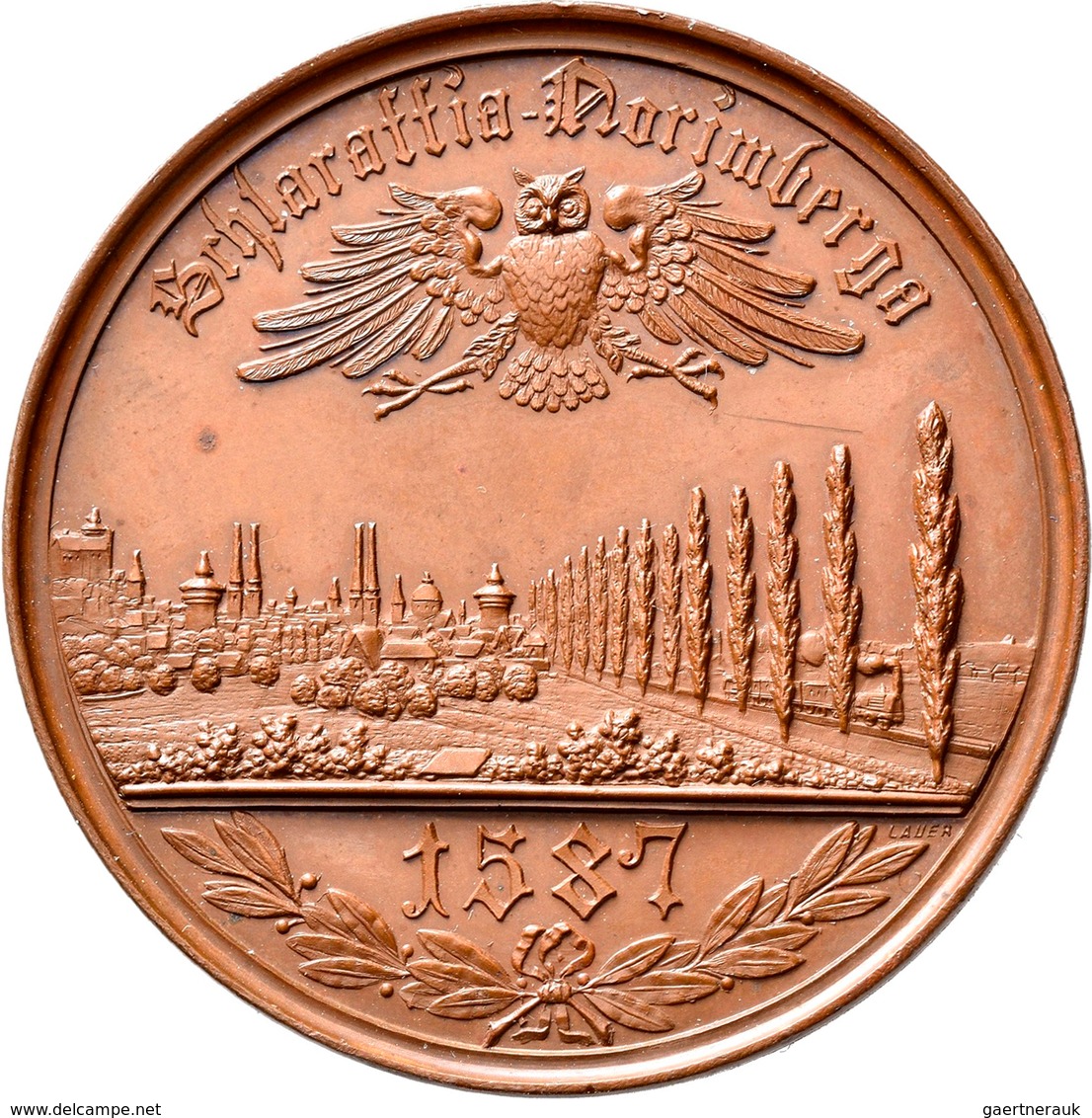 Medaillen Deutschland: Nürnberg: Bronzemedaille 1887 Von Lauer; Kaiser Wilhelm 90. Geburtstag Am 22. - Altri & Non Classificati