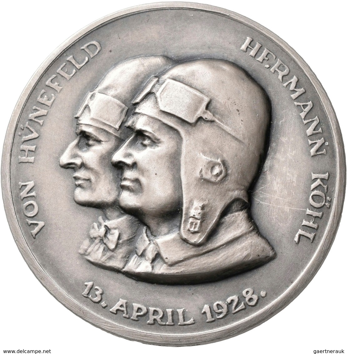 Medaillen Deutschland - Personen: AR Medaille 1928 Auf Den Ost-West-Ozean-Flug Der Bremen über Den A - Sonstige & Ohne Zuordnung